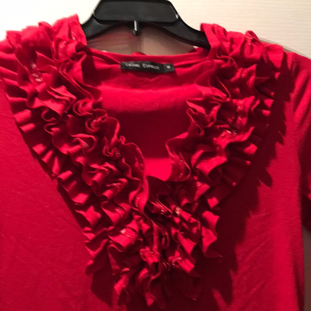 Women’s Ruffled Sweater - Picture 2 of 4
